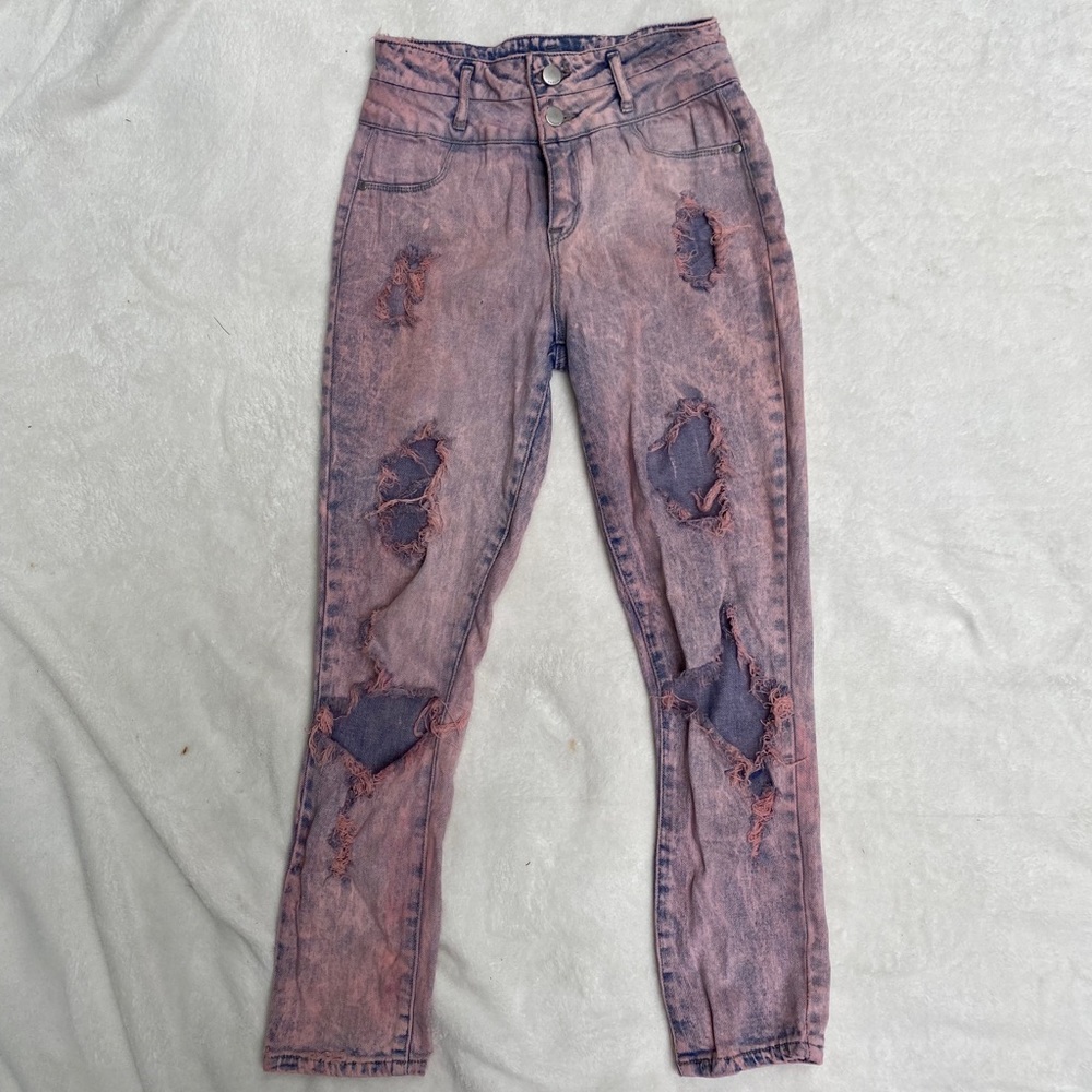 Pink ripped jeans - Picture 1 of 2